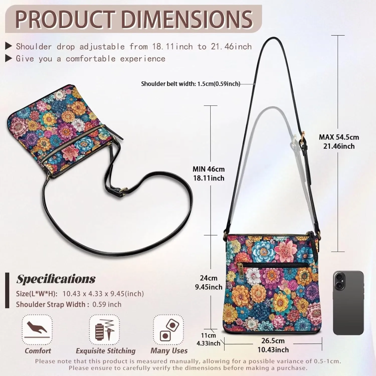Leather Crossbody Bags for Women Large Sling Hobo Bag Trendy Messenger Bag with Zipper Closure for Dating Shopping