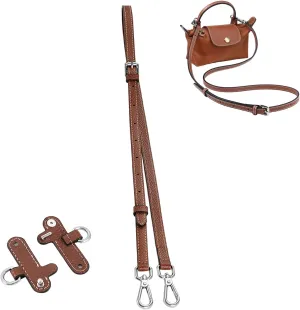 Leather Purse Straps for Longchamp Conversion Kit, Leather Handbag Crossbody Shoulder Strap Adjustable for Women