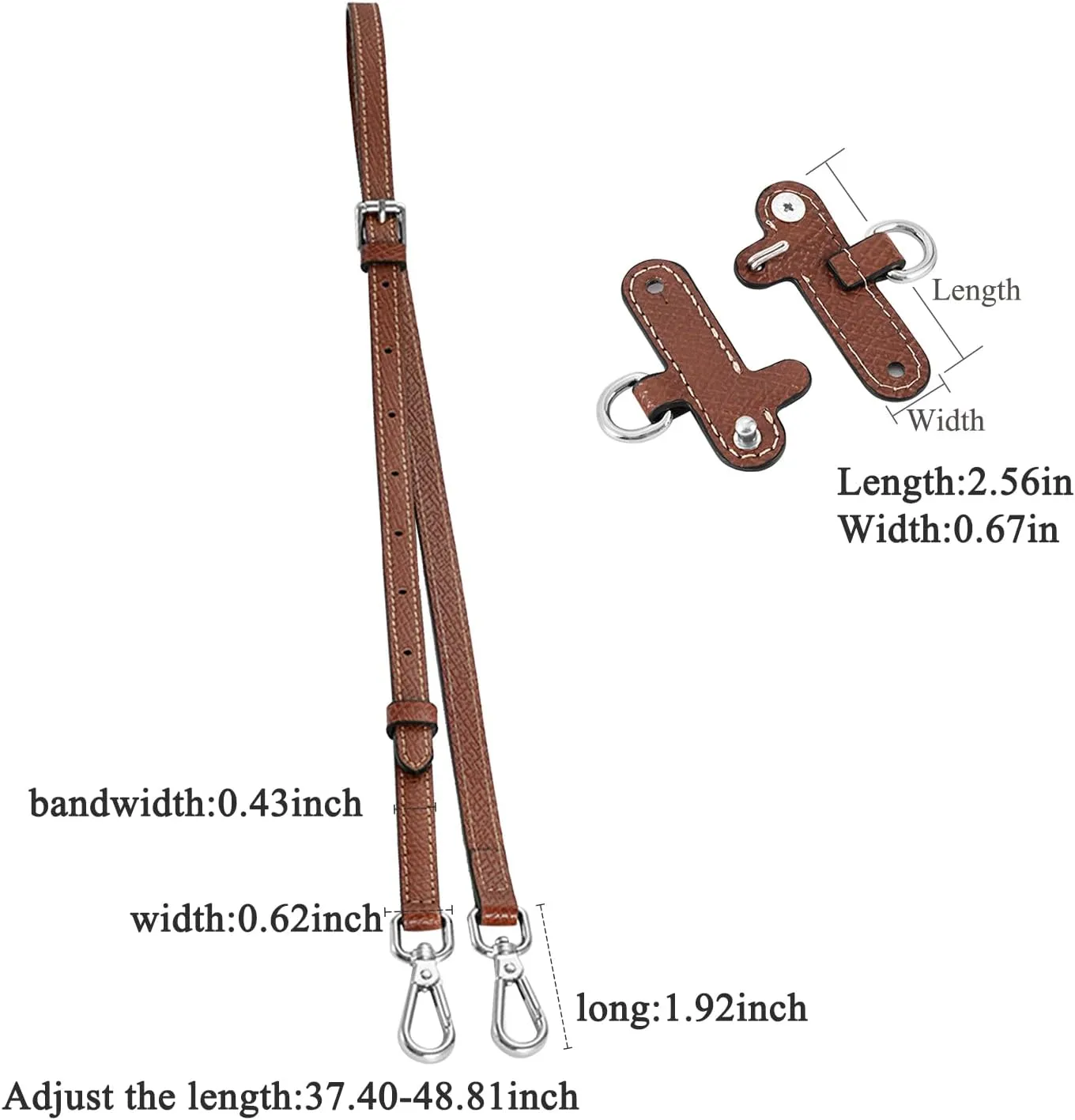 Leather Purse Straps for Longchamp Conversion Kit, Leather Handbag Crossbody Shoulder Strap Adjustable for Women