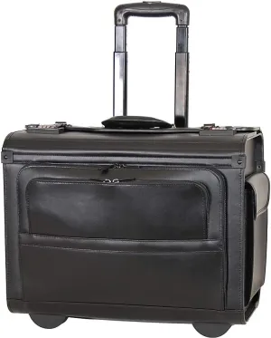 Leather Rolling Computer & Catalog Case (Black)
