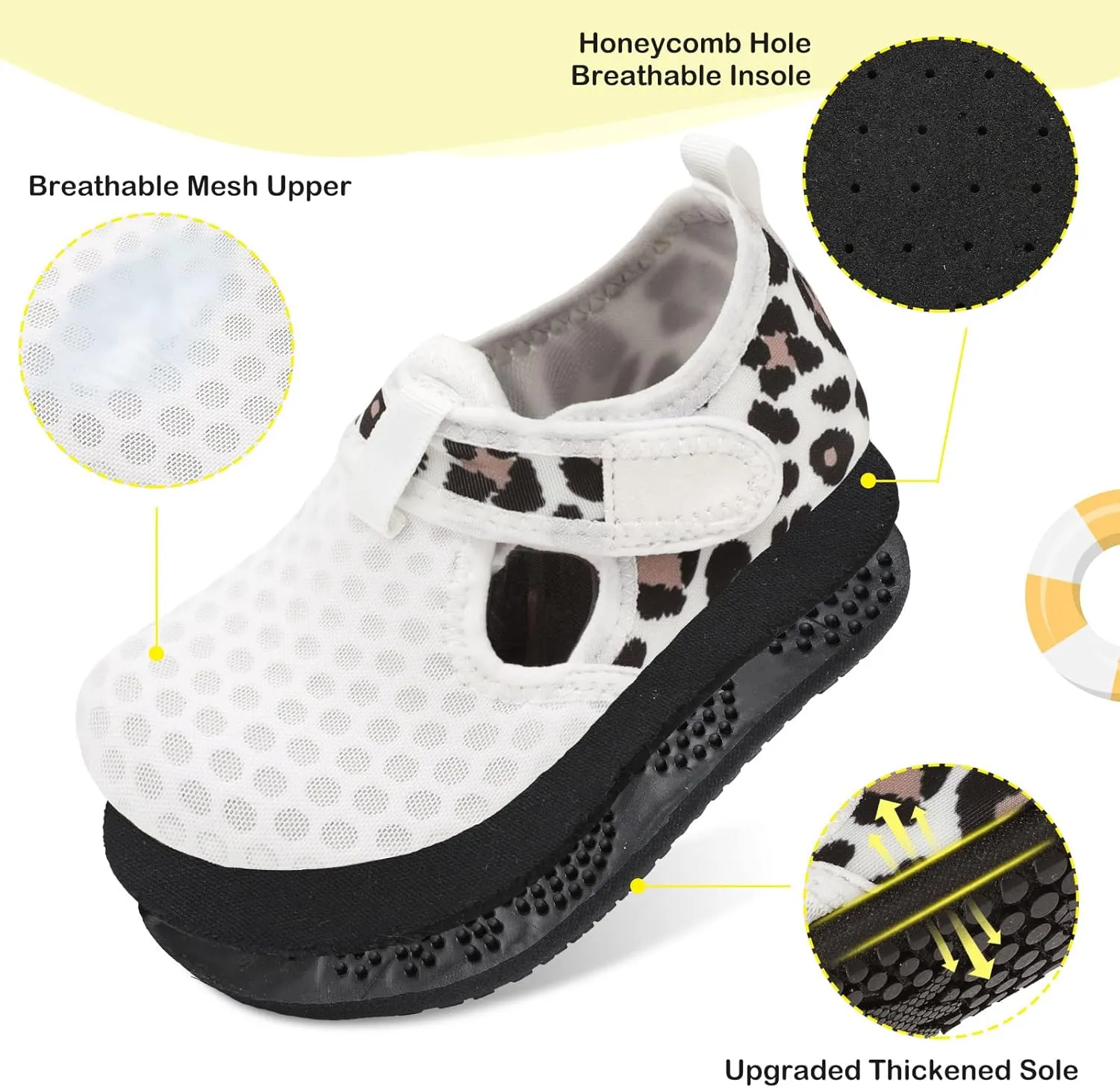 LeIsfIt Toddler Water Shoes Girls Boys Swim Beach Shoes Barefoot Aqua Socks Kids Non-Slip Water Socks