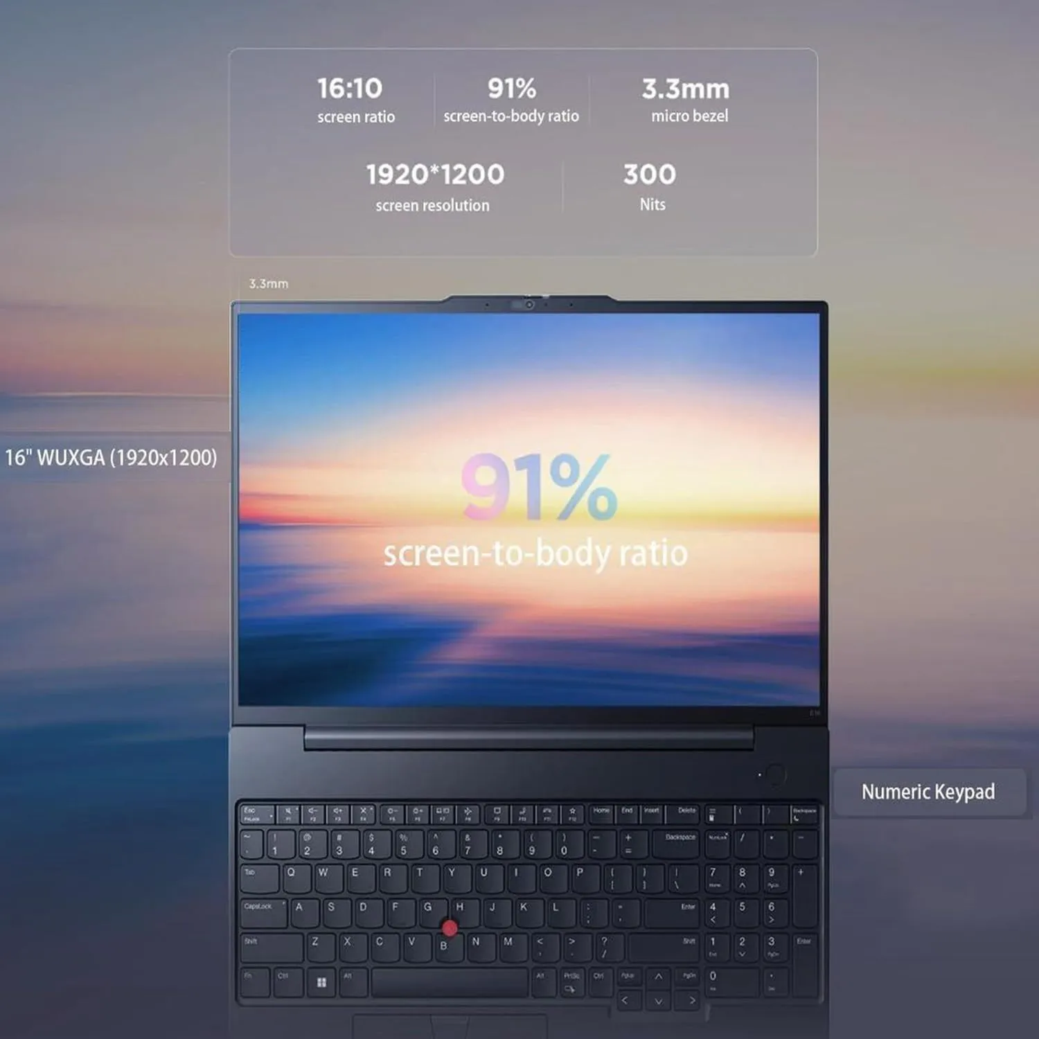 Lenovo ThinkPad E16 Business Laptop, 16" FHD  Display, Intel Core i5-13420H (Beat Ryzen 5 7530U), 16GB RAM, 512GB SSD, Backlit Keyboard, Wi-Fi 6, Windows 11 Pro, Black