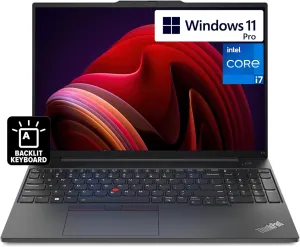 Lenovo ThinkPad E16, WUXGA 16" IPS, Intel 10 Core i7-1355U, 40GB RAM, 1TB NVMe, Fingerprint, Backlit KB, WiFi 6, Bluetooth, RJ-45, W11P, Business Laptop