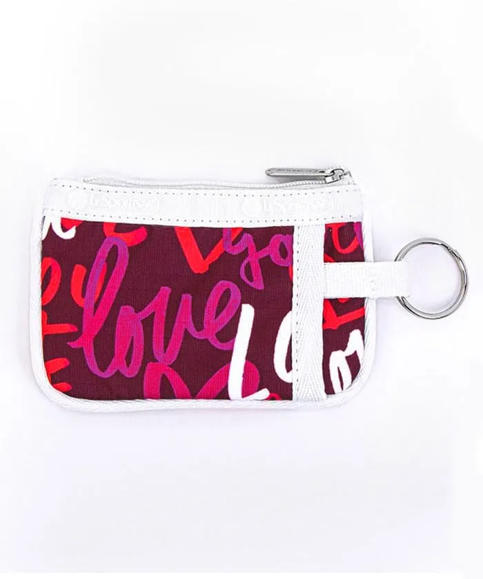 LeSportsac Official Pouch Card Case KEY CARD HOLDER/4009 White Leopard