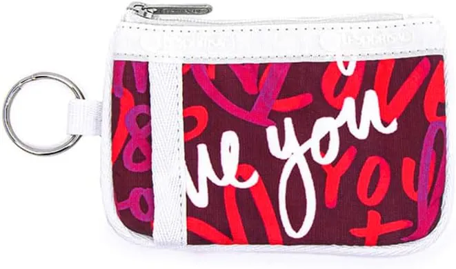 LeSportsac Official Pouch Card Case KEY CARD HOLDER/4009 White Leopard