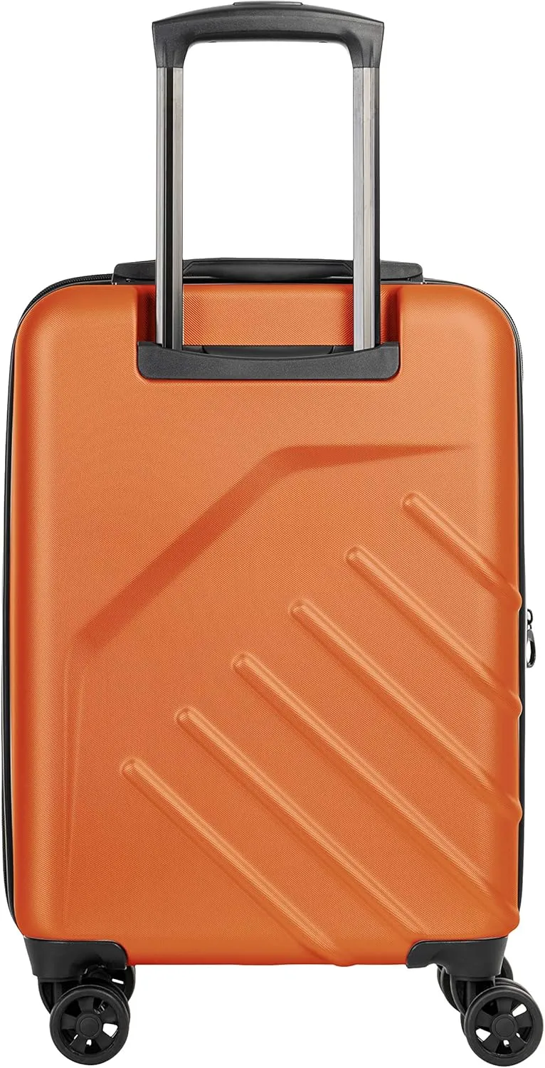 LGA Collection Hard Shell Spinner Carry On Luggage for Airplanes, Rolling Suitcase with 360-Degree Spinner Wheels, Retractable Handle, Airline Approved, 20 Inch, Orange