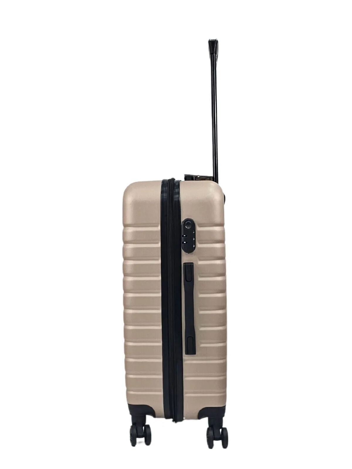 Lightweight Gold Hard Shell ABS Suitcase Set Luggage Travel Trolley Cabin Cases