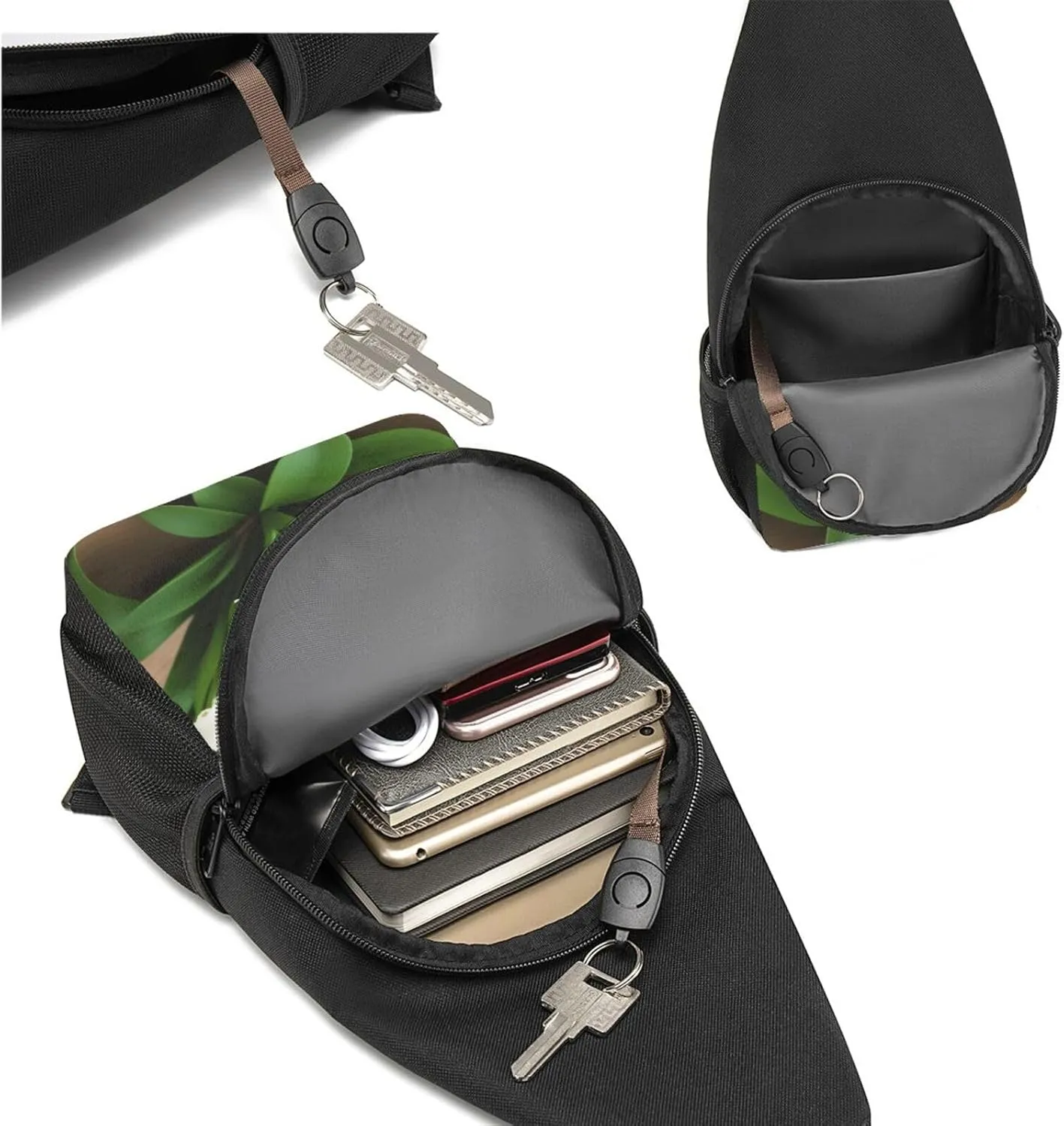 Lilies Of The Valley Sling Bags For Man And Women Crossbody Chest Bag Shoulder Bag For Casual Sport Daypack