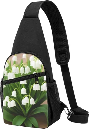 Lilies Of The Valley Sling Bags For Man And Women Crossbody Chest Bag Shoulder Bag For Casual Sport Daypack