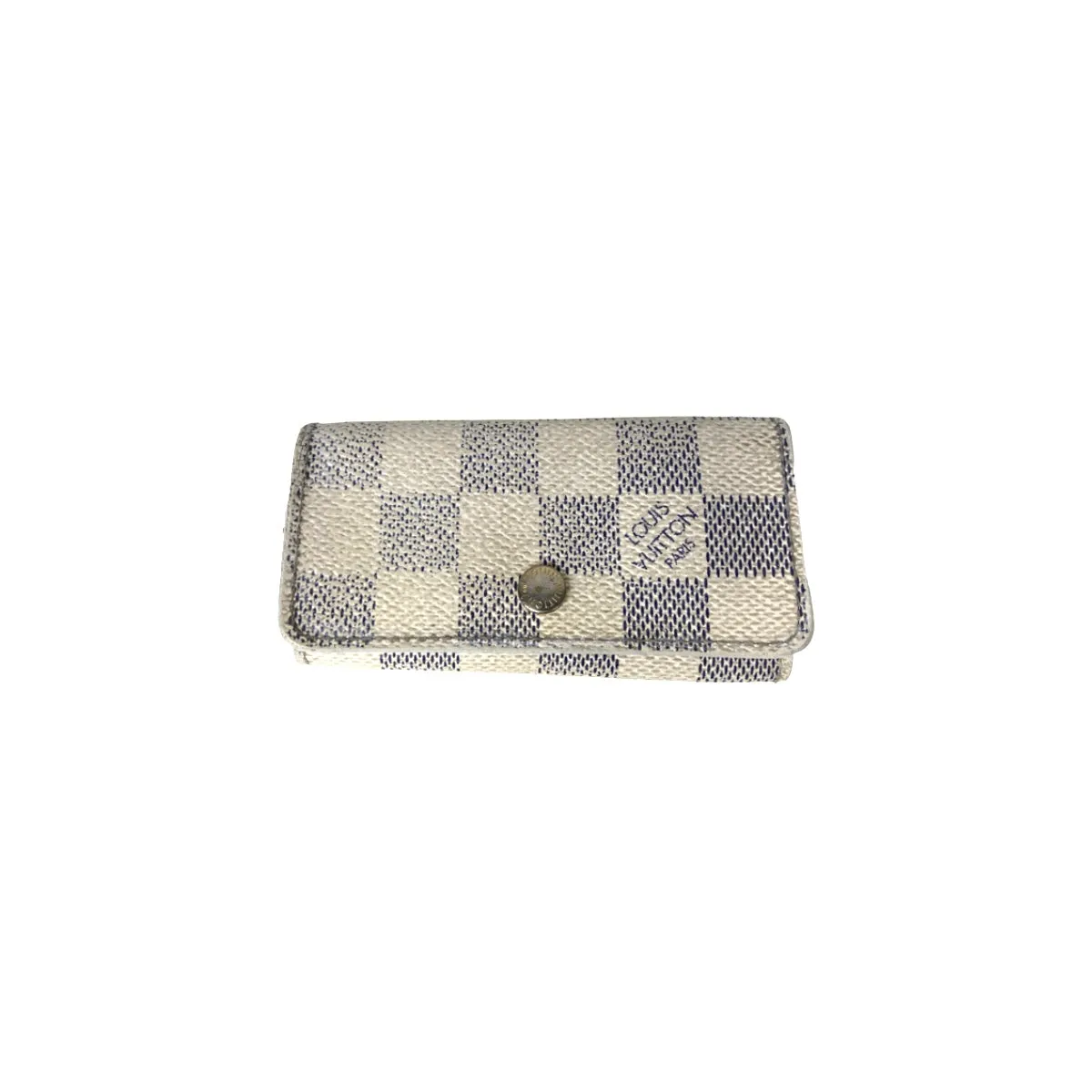 Louis Vuitton 4 Key Holder Damier Azur