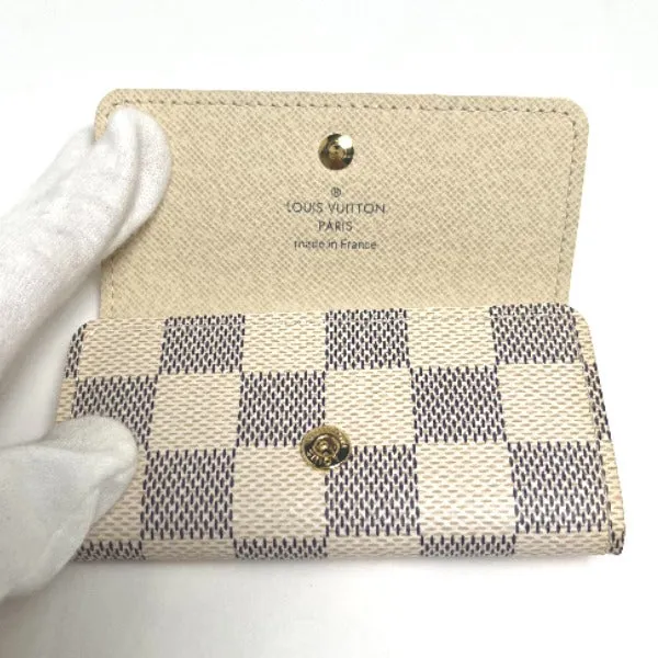 LOUIS VUITTON Key case Key holder  M62630 Damier Azur Canvas Damier Azul Key case for 4 Key holder Damier Azur Multicles4 unisex(Unisex) Used