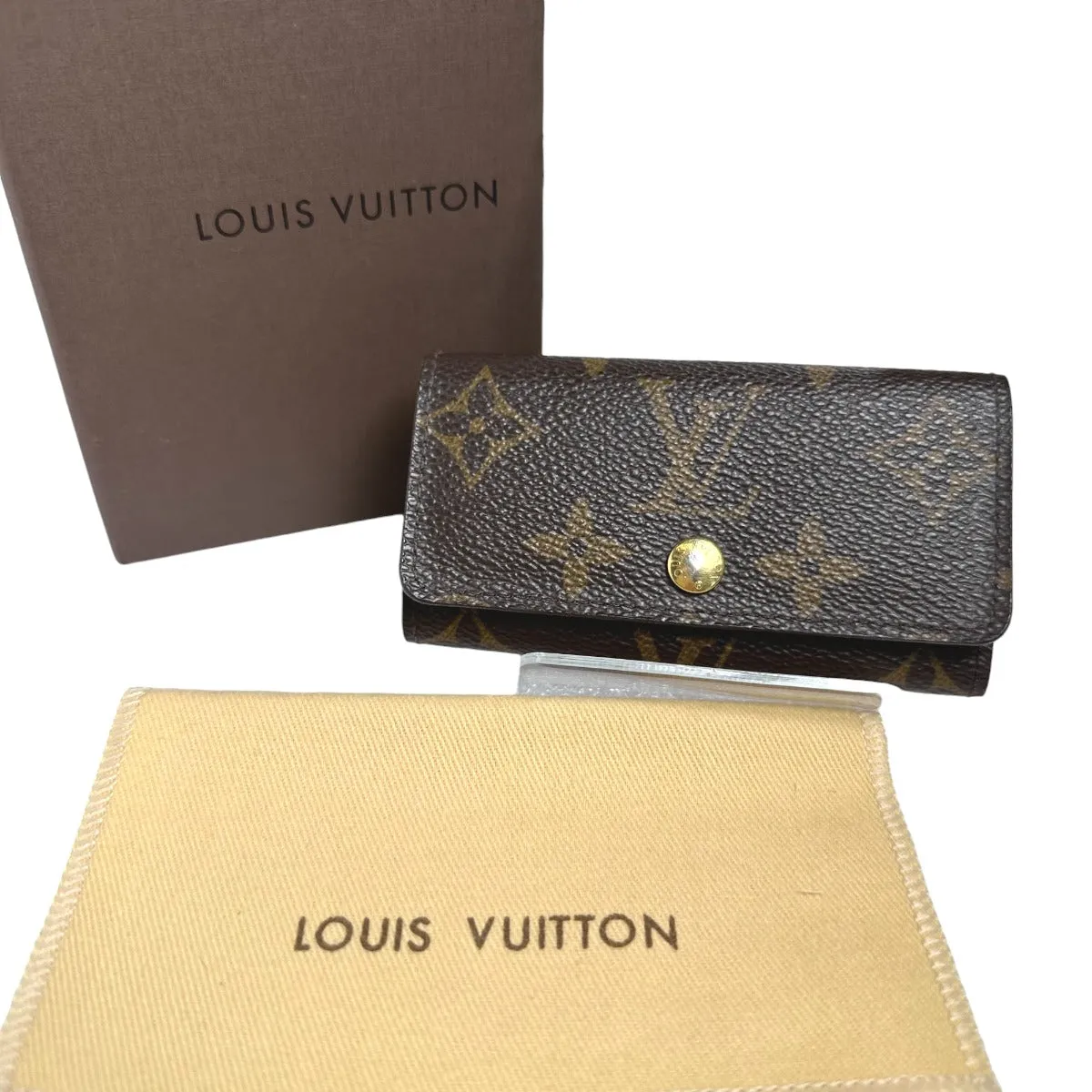 LOUIS VUITTON Key case Key holder  M62631 Monogram canvas Brown Multicles4 Monogram Key case for 4 Key holder unisex(Unisex) Used