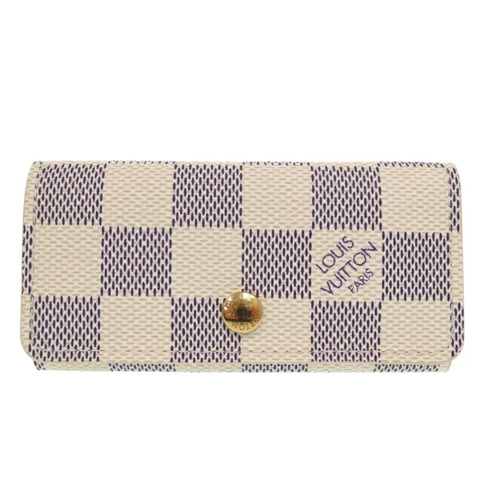 LOUIS VUITTON Key case Key holder  N60020 Damier Azur Canvas Damier Azur Multicles4