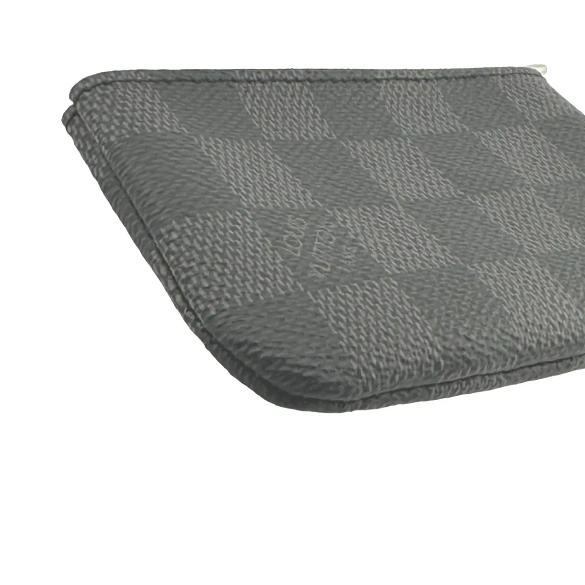 LOUIS VUITTON Key case Key holder  N60155 Damier Grafitto Canvas gray Key case Key holder for coin pocket Graphite Pochette Cre mens Used