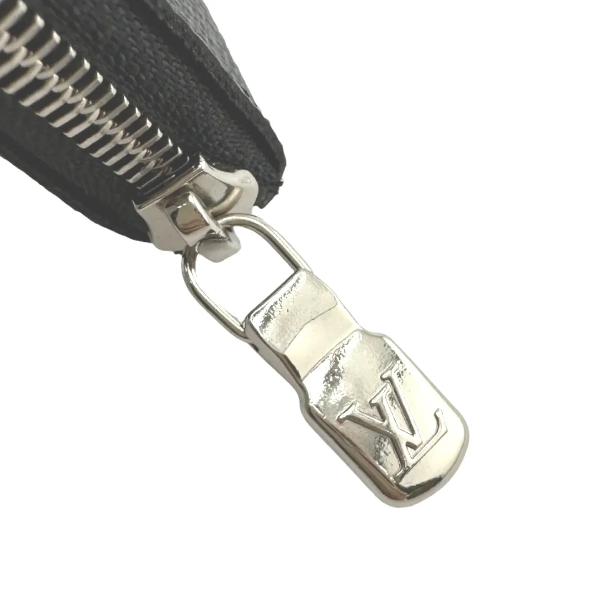 LOUIS VUITTON Key case Key holder  N60155 Damier Grafitto Canvas gray Key case Key holder for coin pocket Graphite Pochette Cre mens Used