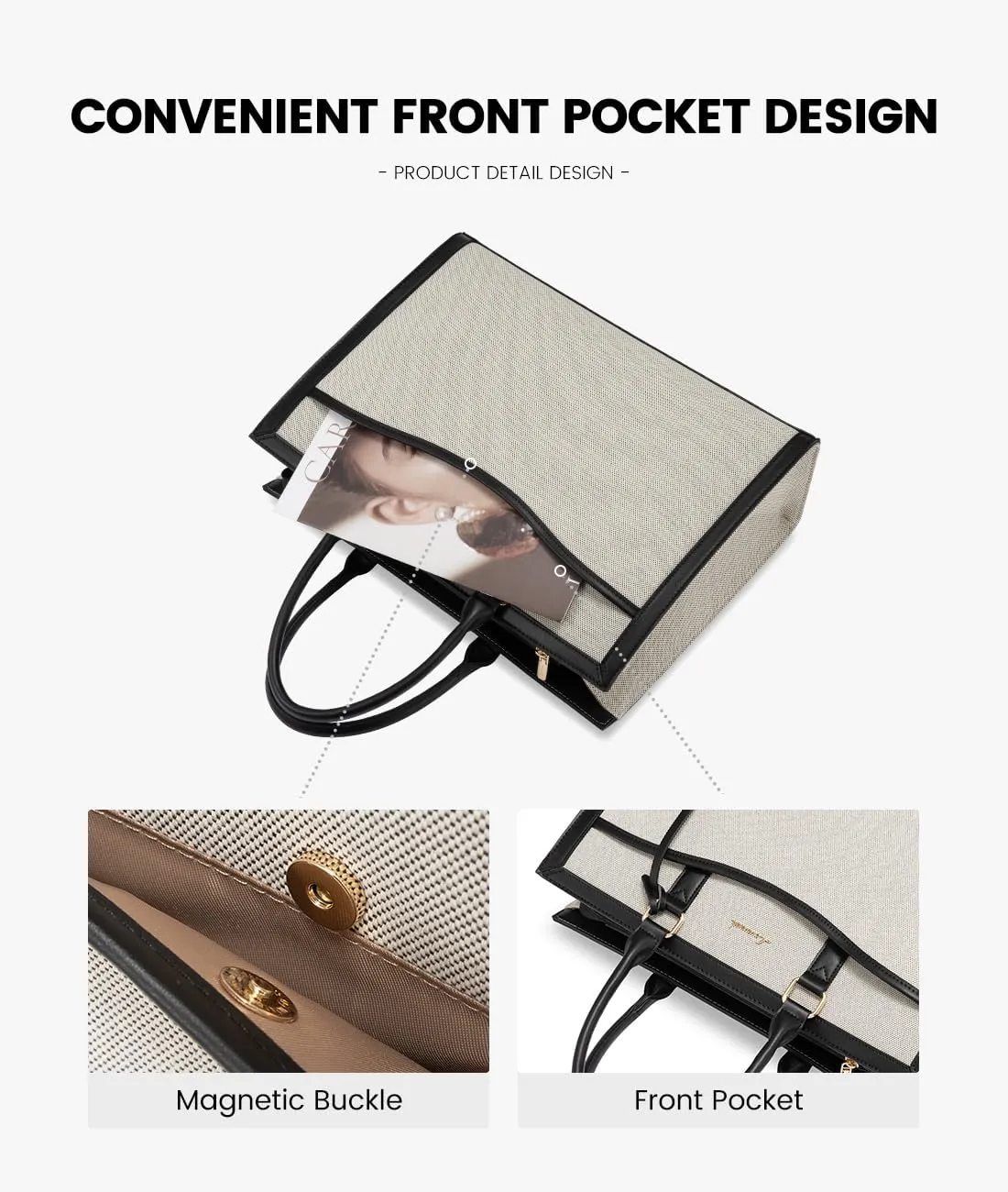 LOVEVOOK Laptop Tote Bag for Women, Office Work Bag Briefcase fit for 15.6 inch Laptop, Large Capacity Teacher Bag Handbag