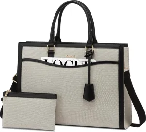 LOVEVOOK Laptop Tote Bag for Women, Office Work Bag Briefcase fit for 15.6 inch Laptop, Large Capacity Teacher Bag Handbag