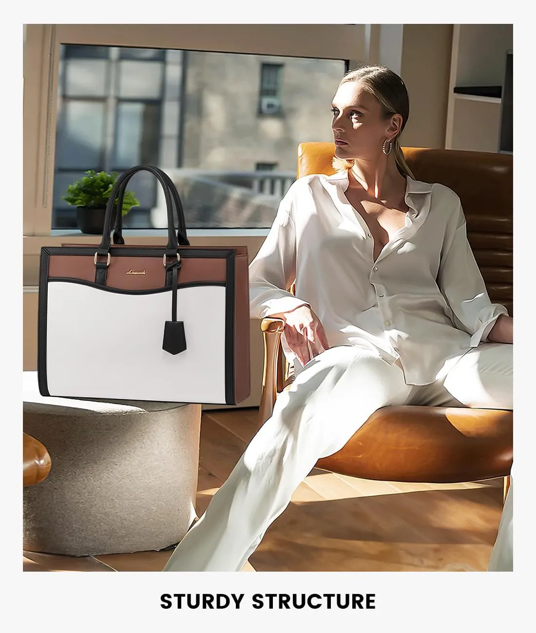 LOVEVOOK Laptop Tote Bag for Women, Office Work Bag Briefcase fit for 15.6 inch Laptop, Large Capacity Teacher Bag Handbag