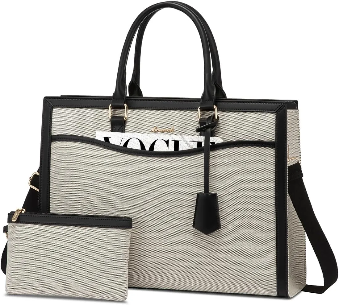 LOVEVOOK Laptop Tote Bag for Women, Office Work Bag Briefcase fit for 15.6 inch Laptop, Large Capacity Teacher Bag Handbag