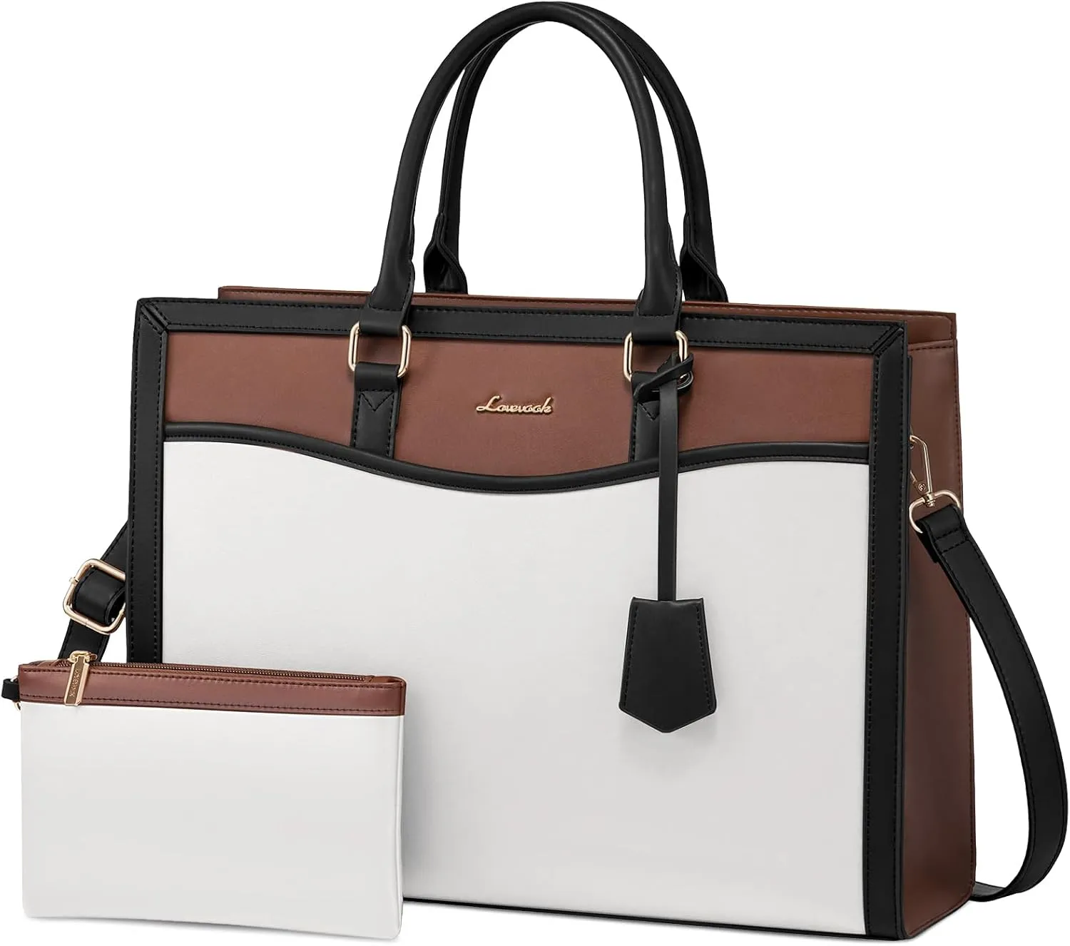 LOVEVOOK Laptop Tote Bag for Women, Office Work Bag Briefcase fit for 15.6 inch Laptop, Large Capacity Teacher Bag Handbag