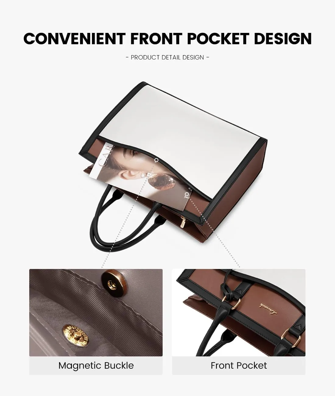 LOVEVOOK Laptop Tote Bag for Women, Office Work Bag Briefcase fit for 15.6 inch Laptop, Large Capacity Teacher Bag Handbag