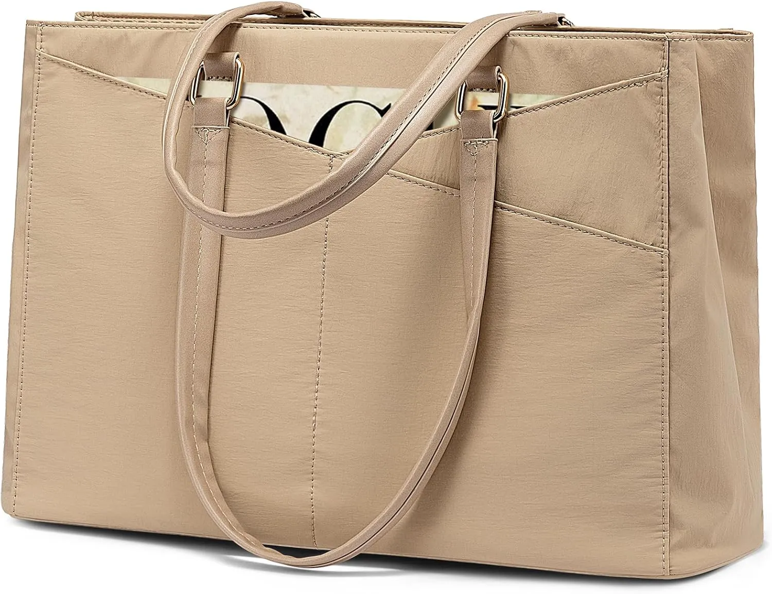 LOVEVOOK Laptop Tote Bag for Women Work, 15.6inch Work Teacher Tote Bag, Large Capacity Computer Briefcase Bags Shoulder Bag for Office Travel