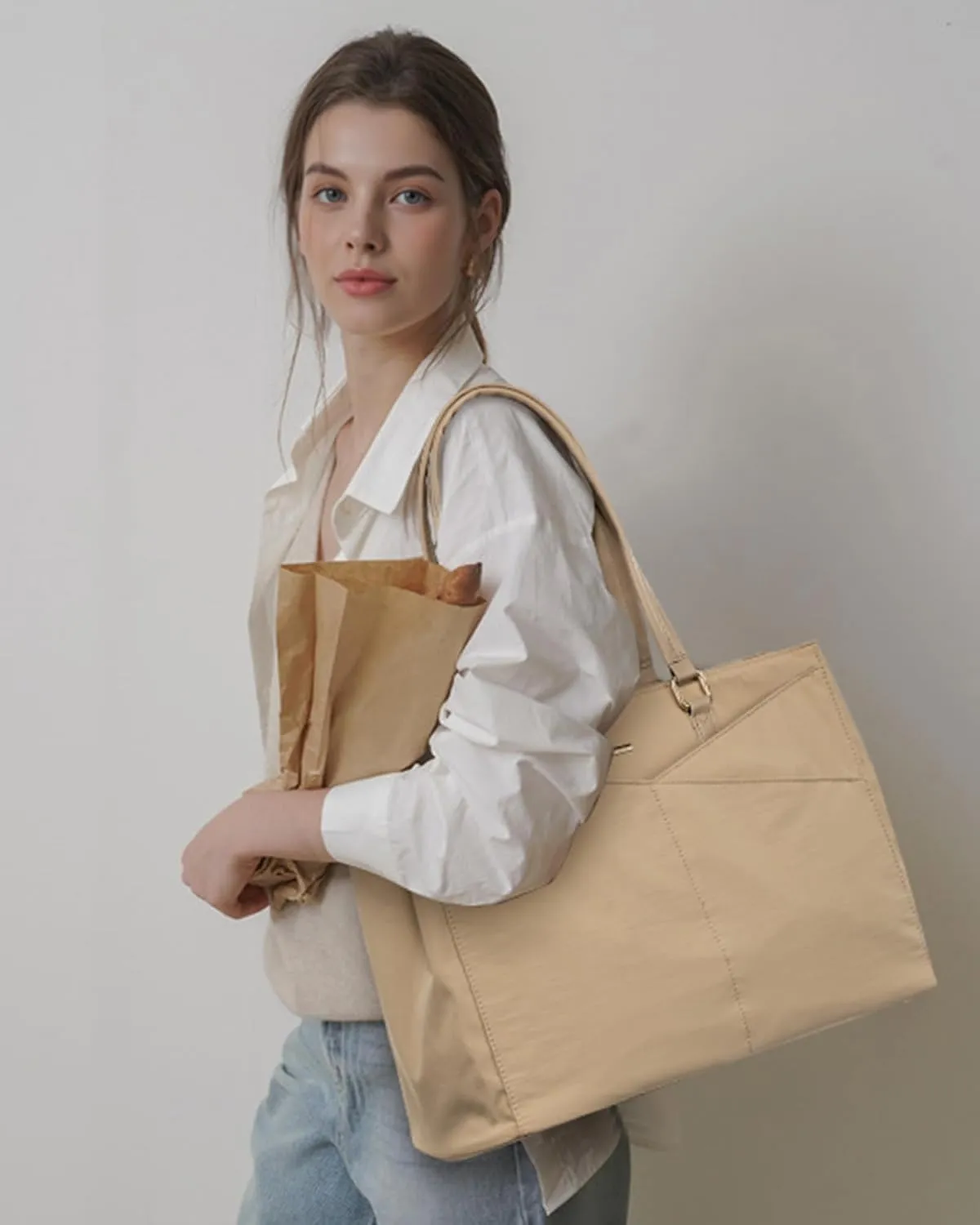 LOVEVOOK Laptop Tote Bag for Women Work, 15.6inch Work Teacher Tote Bag, Large Capacity Computer Briefcase Bags Shoulder Bag for Office Travel