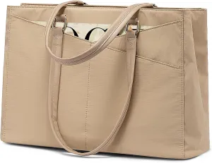 LOVEVOOK Laptop Tote Bag for Women Work, 15.6inch Work Teacher Tote Bag, Large Capacity Computer Briefcase Bags Shoulder Bag for Office Travel