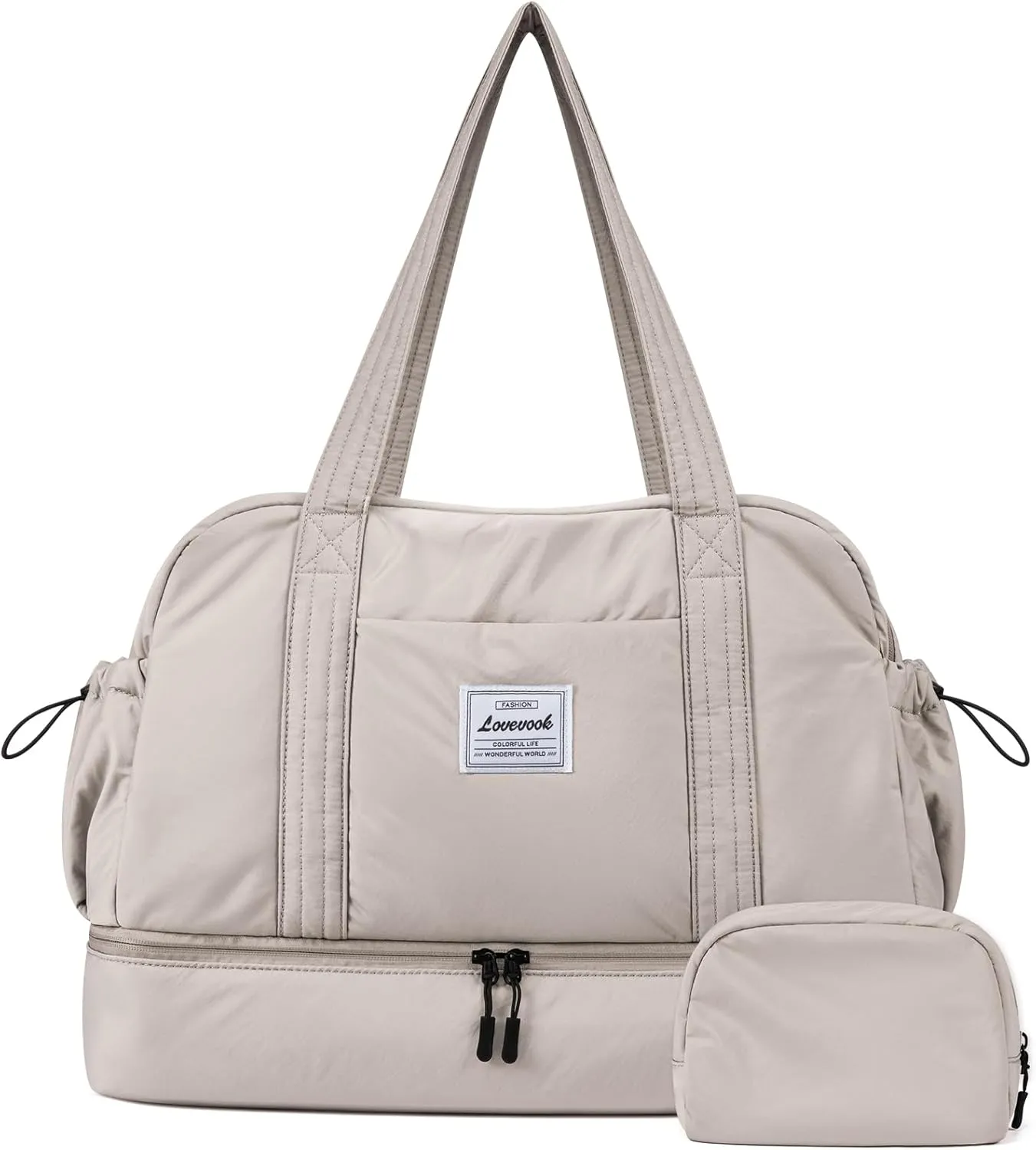 LOVEVOOK Weekender Bags for Women Travel Duffle Bag with Shoe Compartment, Carry on Overnight Bag Set