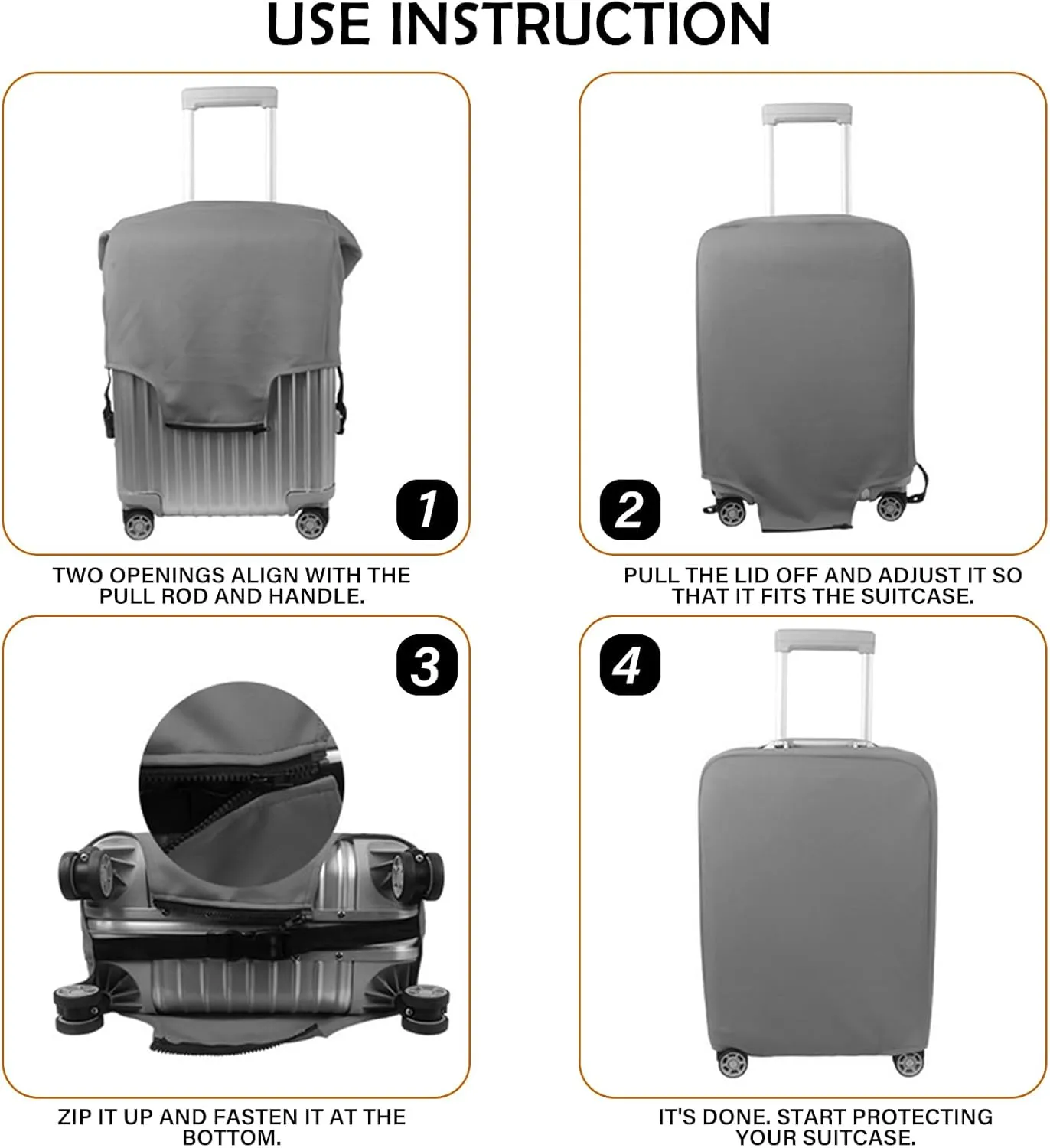 Luggage Suitcase Cover Protector Luggage Washable Covers Cute Aesthetic for 18/24/28/32 inch Luggage Women Girls