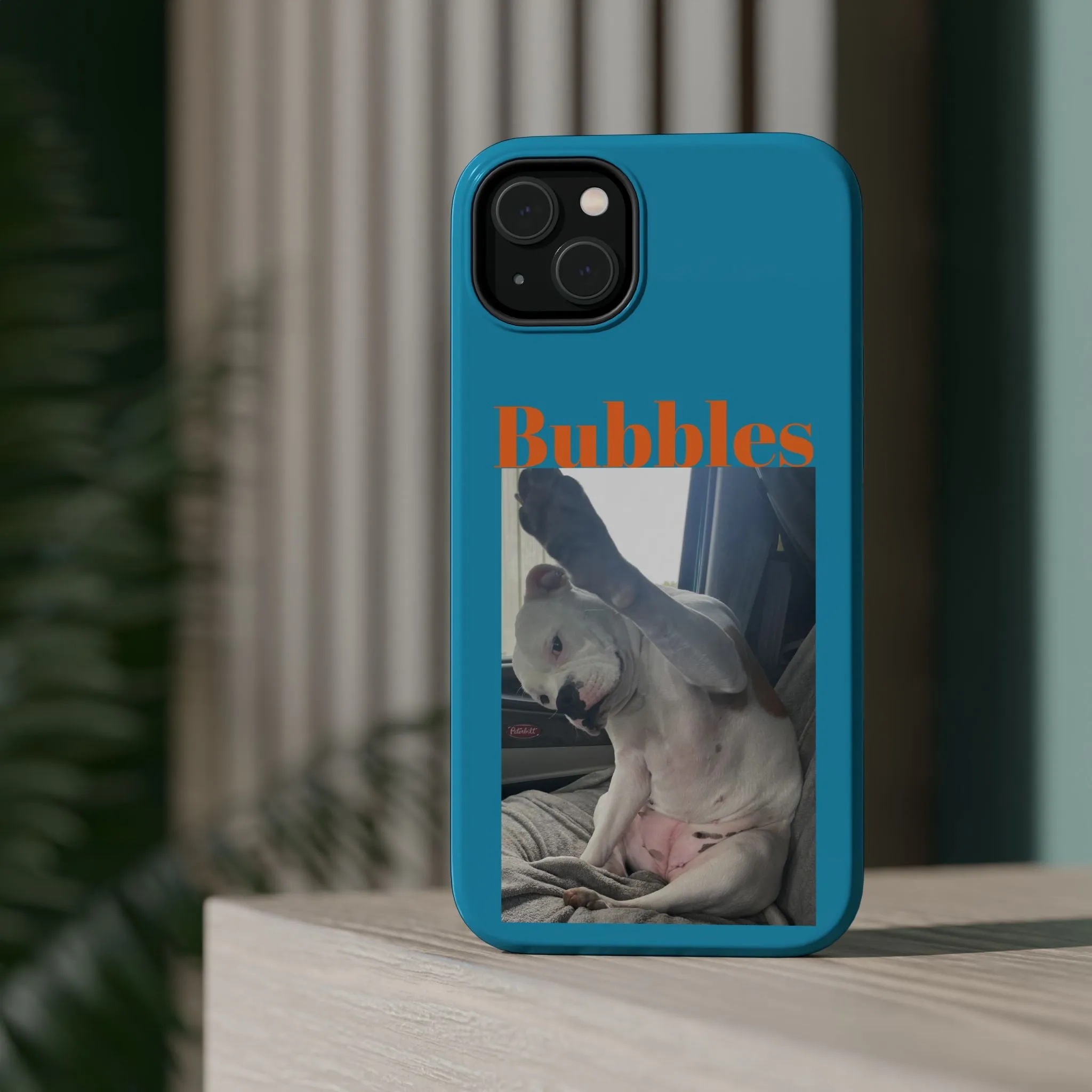 Magnetic Tough Cases Blue with Bubbles the Bulldog