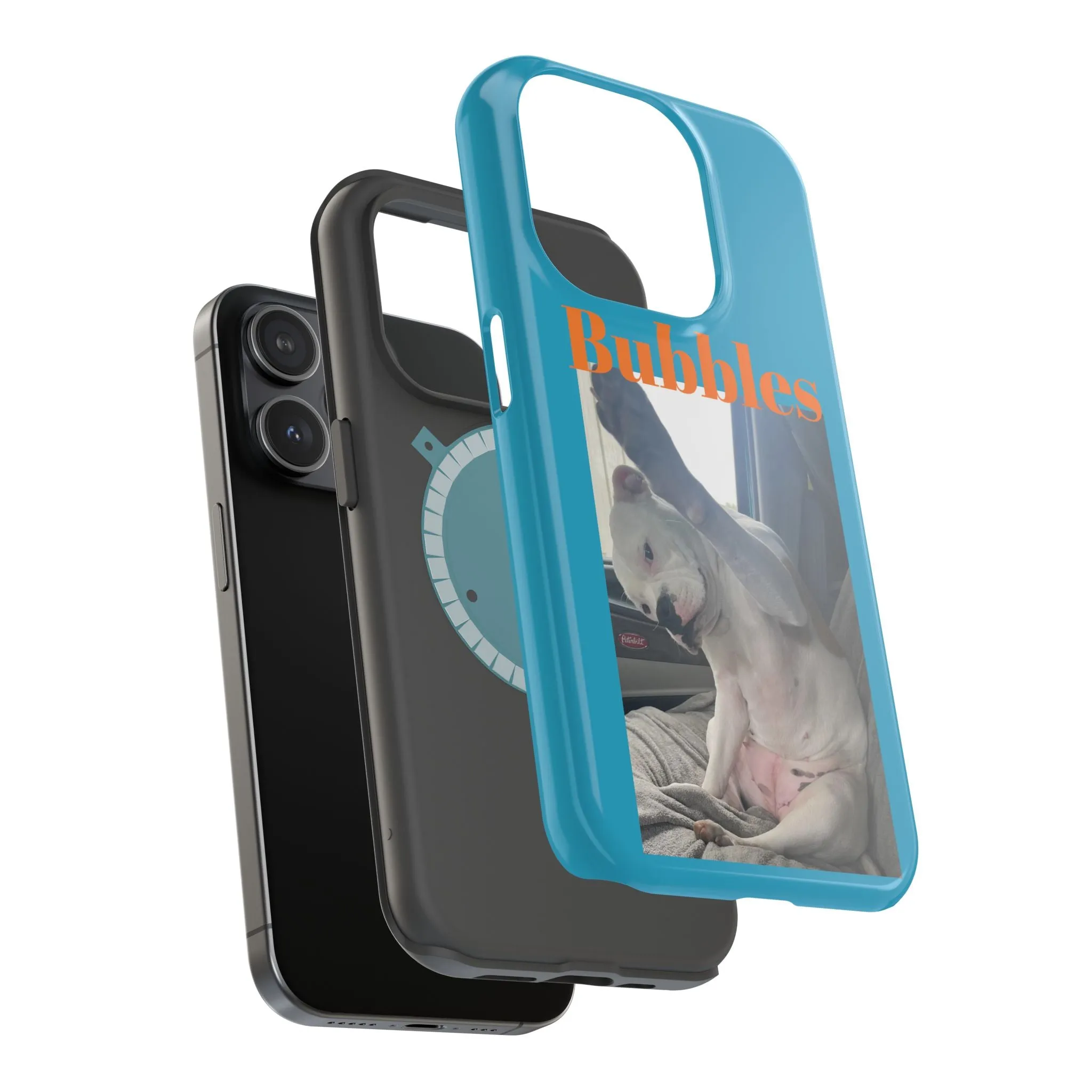 Magnetic Tough Cases Blue with Bubbles the Bulldog