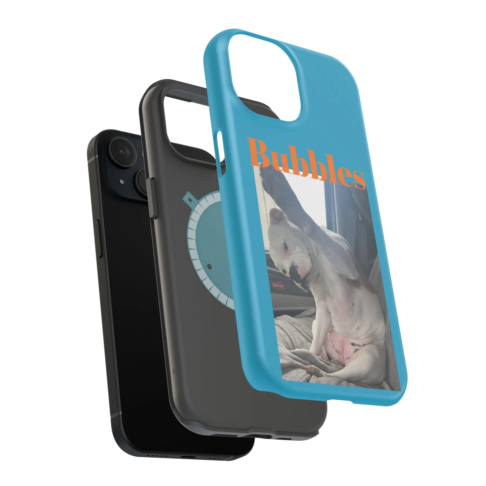 Magnetic Tough Cases Blue with Bubbles the Bulldog