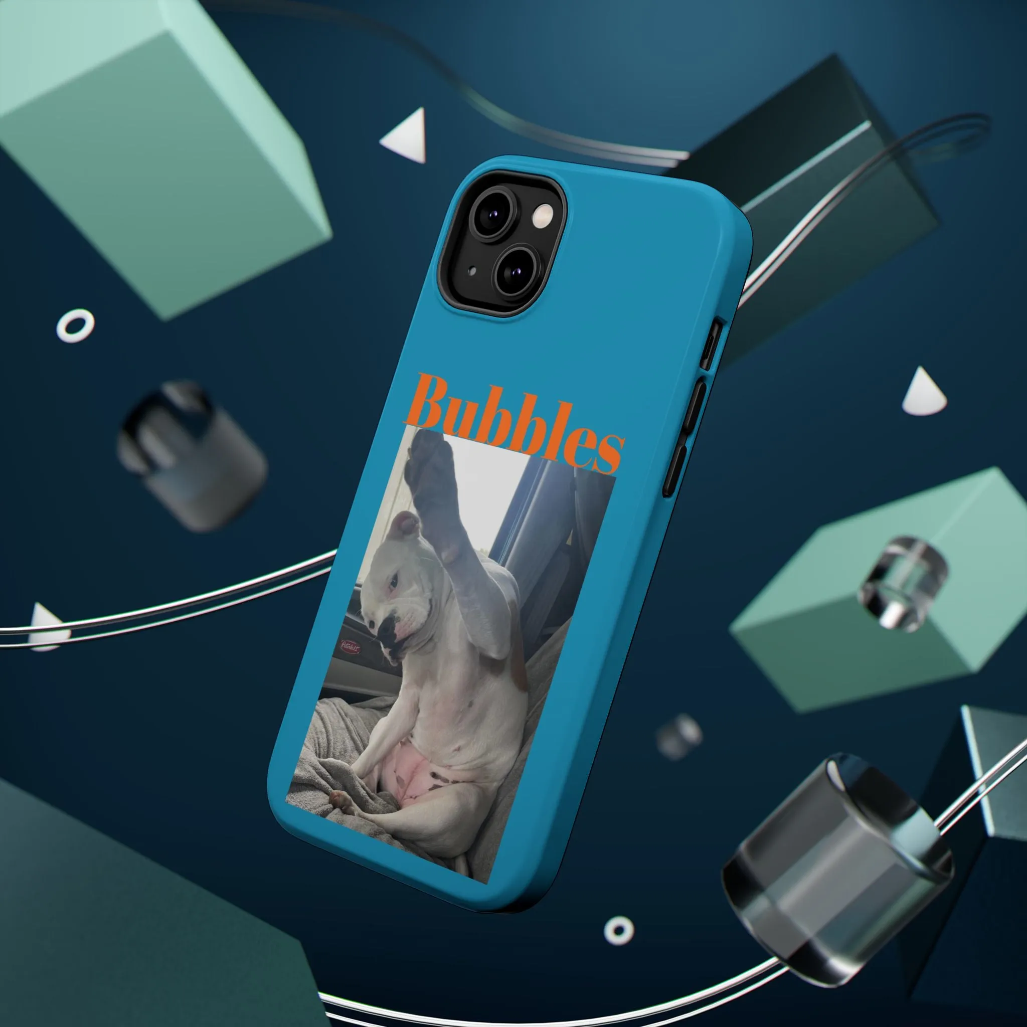 Magnetic Tough Cases Blue with Bubbles the Bulldog