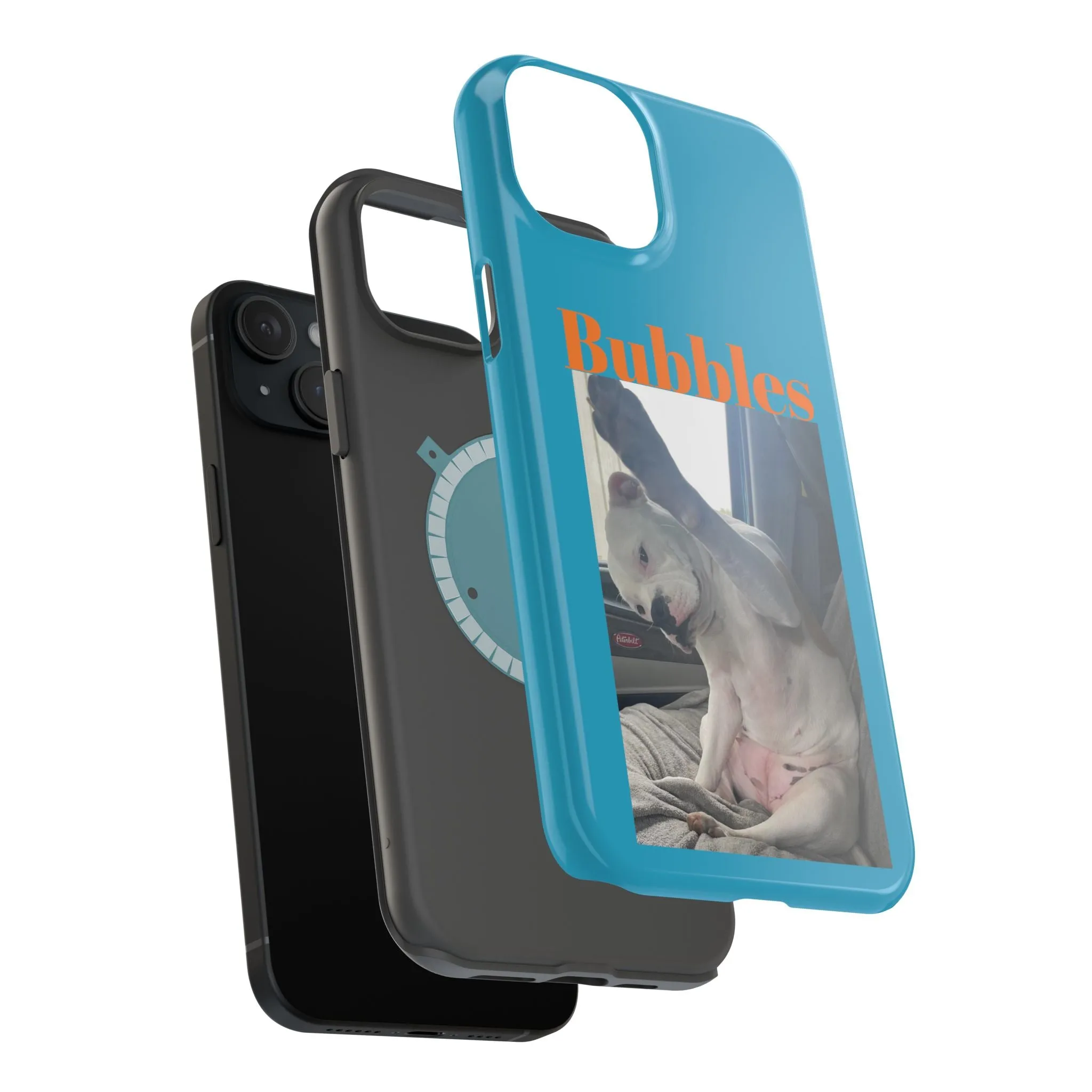 Magnetic Tough Cases Blue with Bubbles the Bulldog