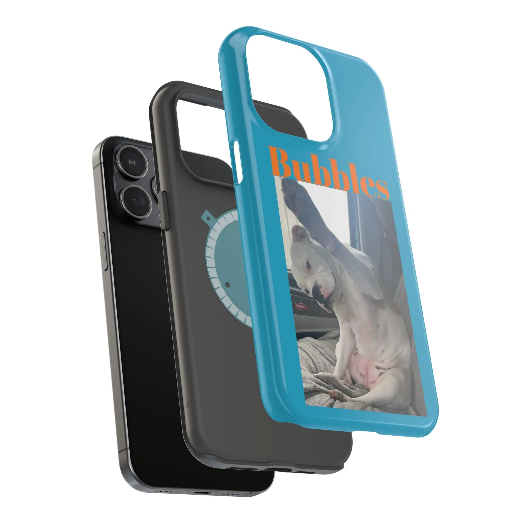 Magnetic Tough Cases Blue with Bubbles the Bulldog