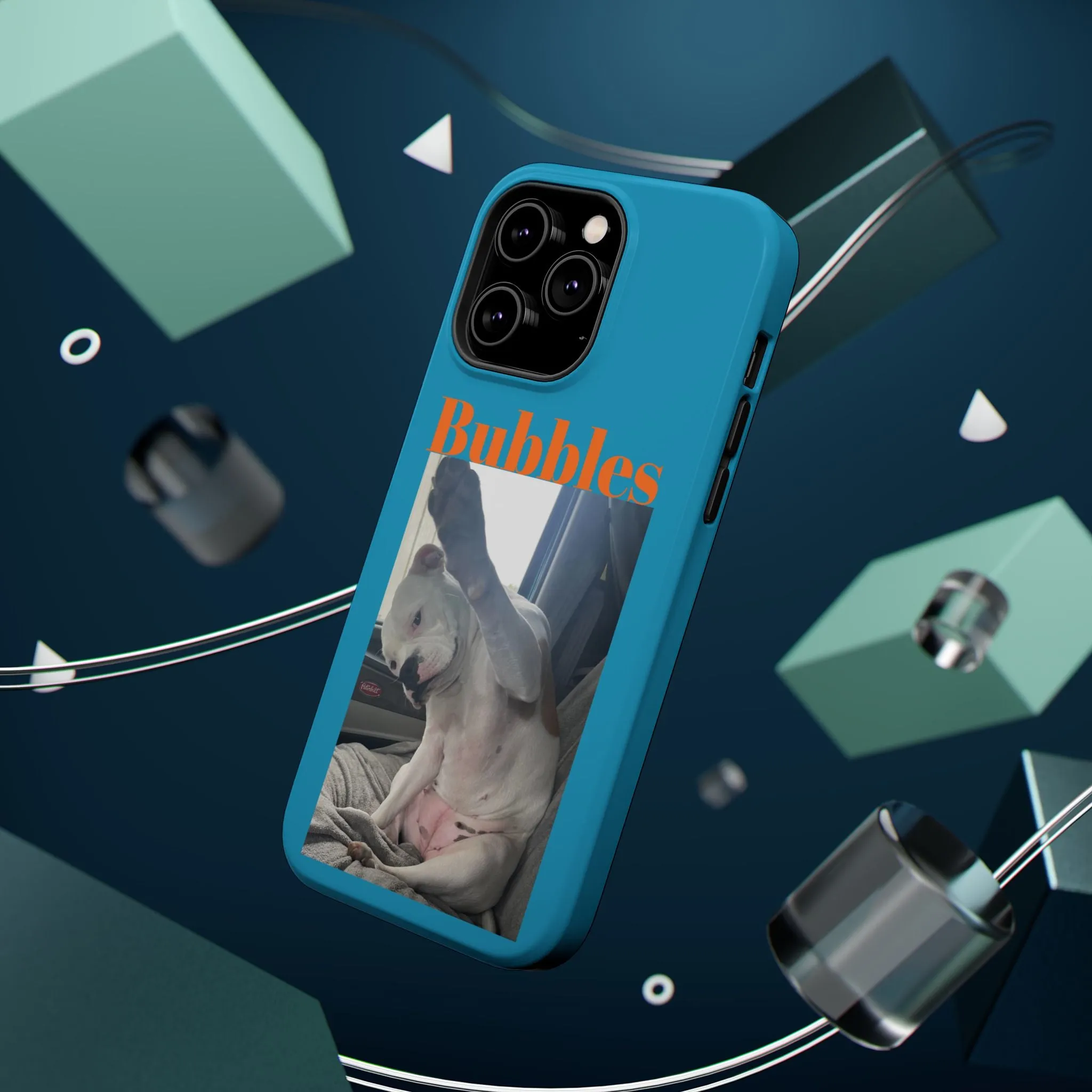 Magnetic Tough Cases Blue with Bubbles the Bulldog