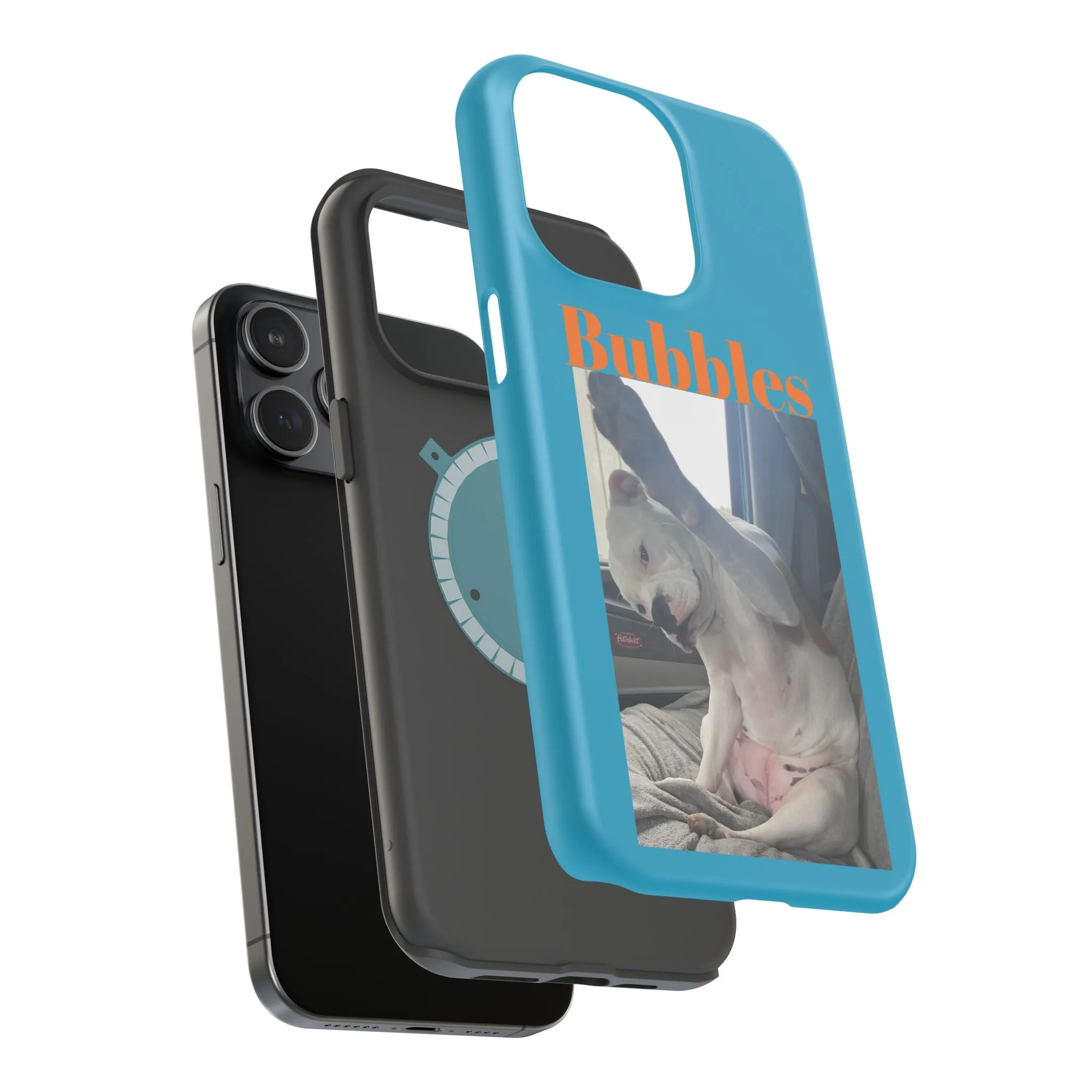 Magnetic Tough Cases Blue with Bubbles the Bulldog