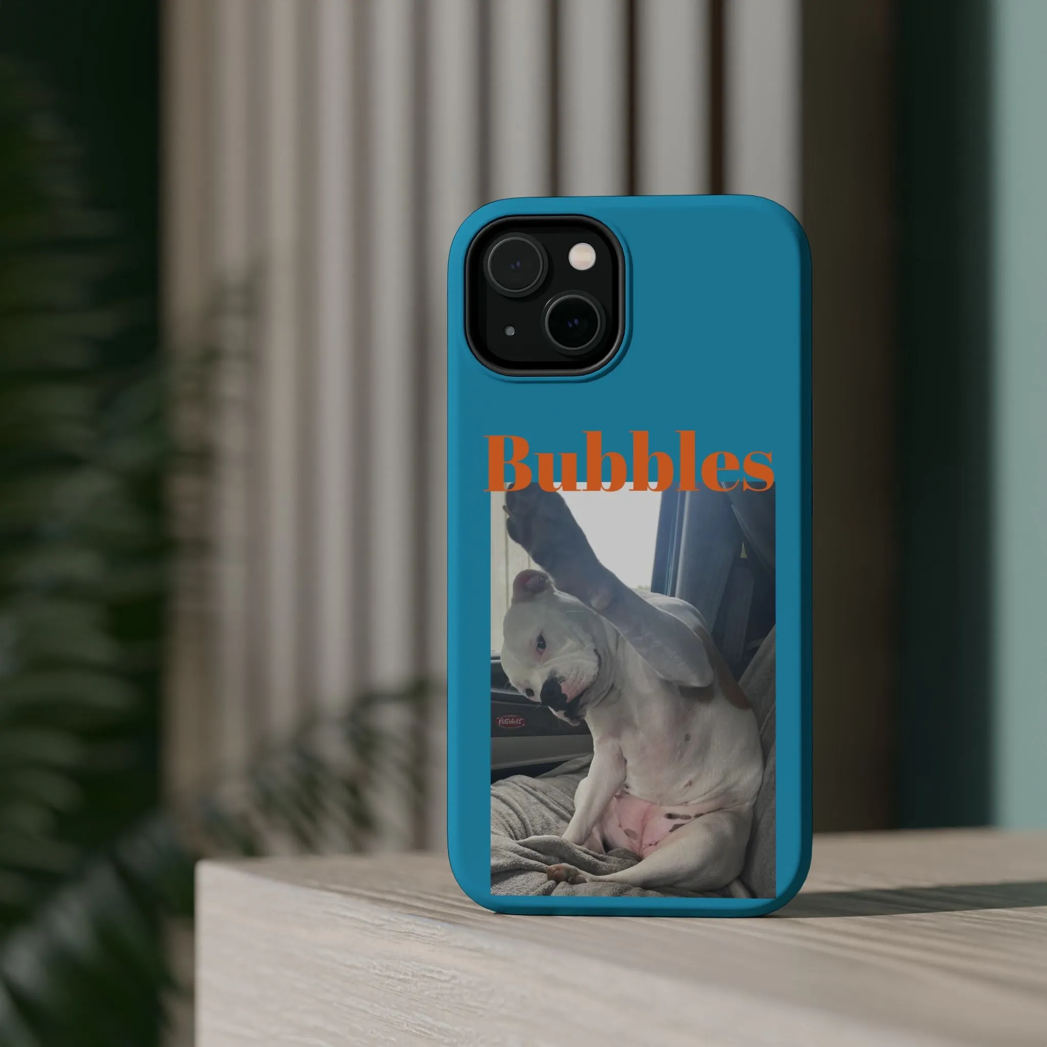 Magnetic Tough Cases Blue with Bubbles the Bulldog