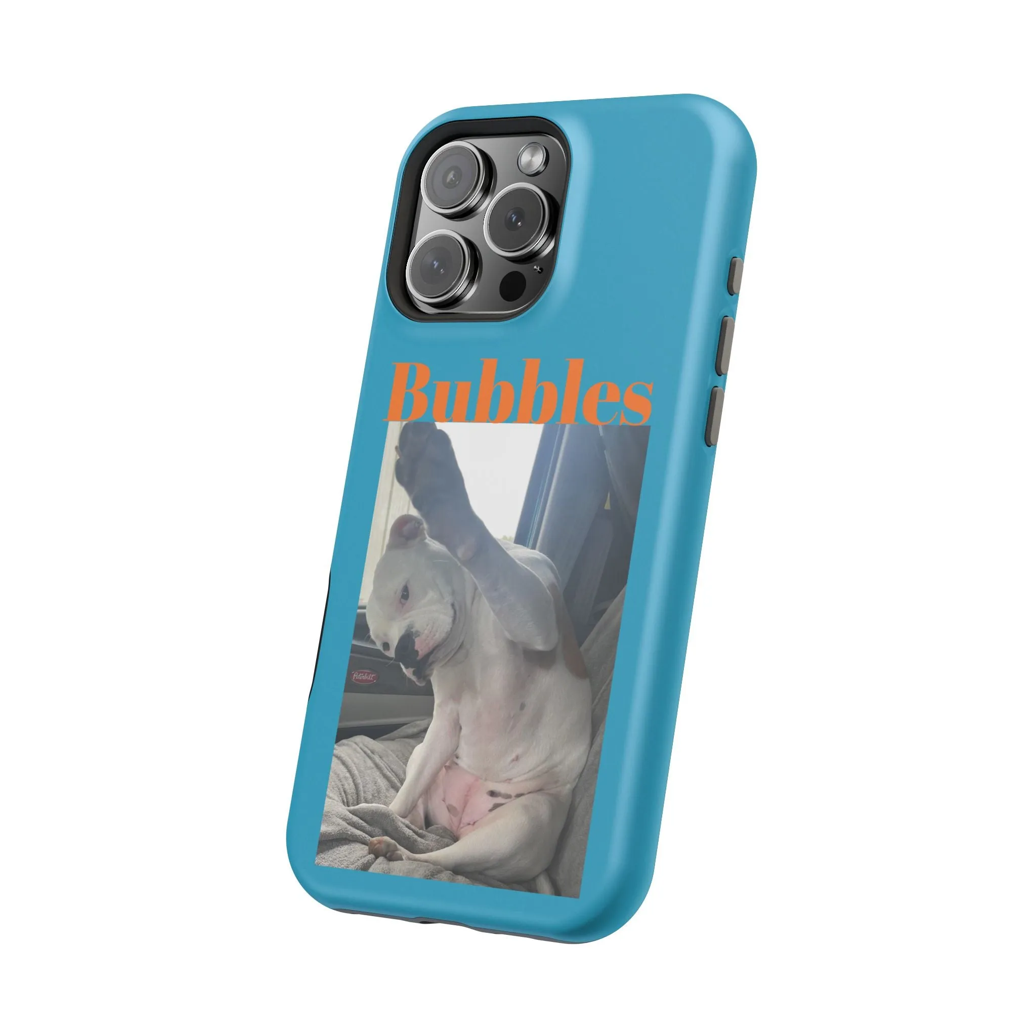 Magnetic Tough Cases Blue with Bubbles the Bulldog