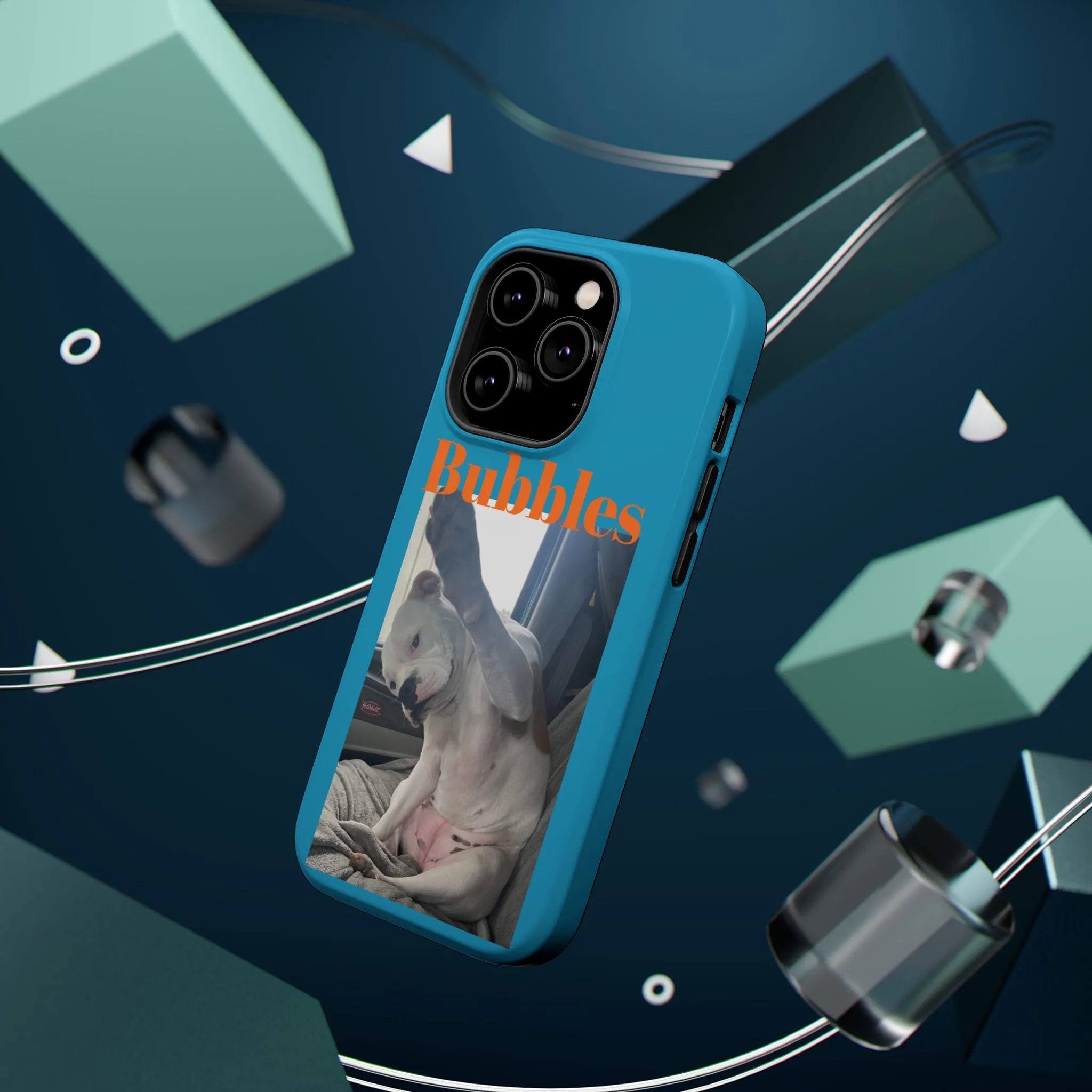 Magnetic Tough Cases Blue with Bubbles the Bulldog