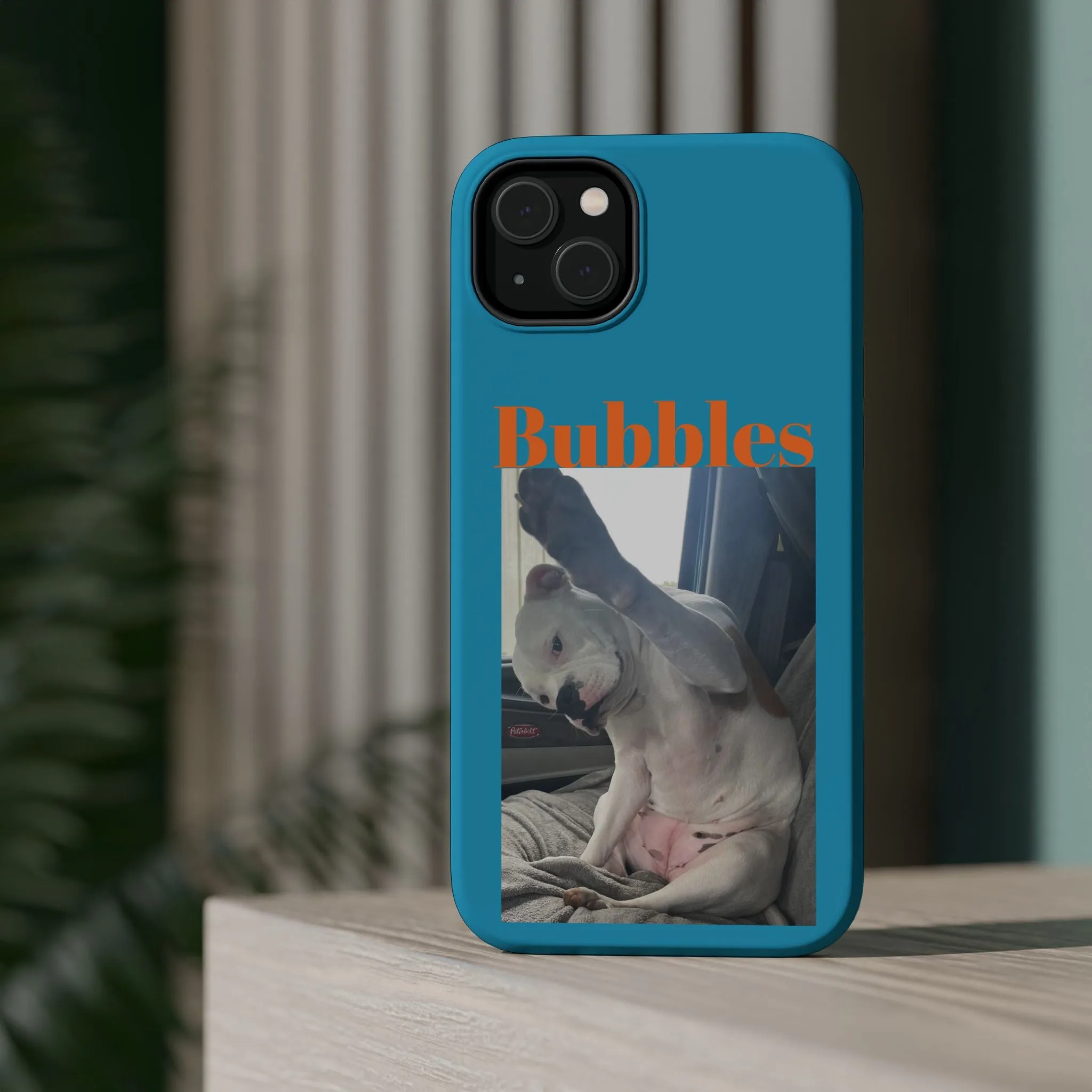 Magnetic Tough Cases Blue with Bubbles the Bulldog