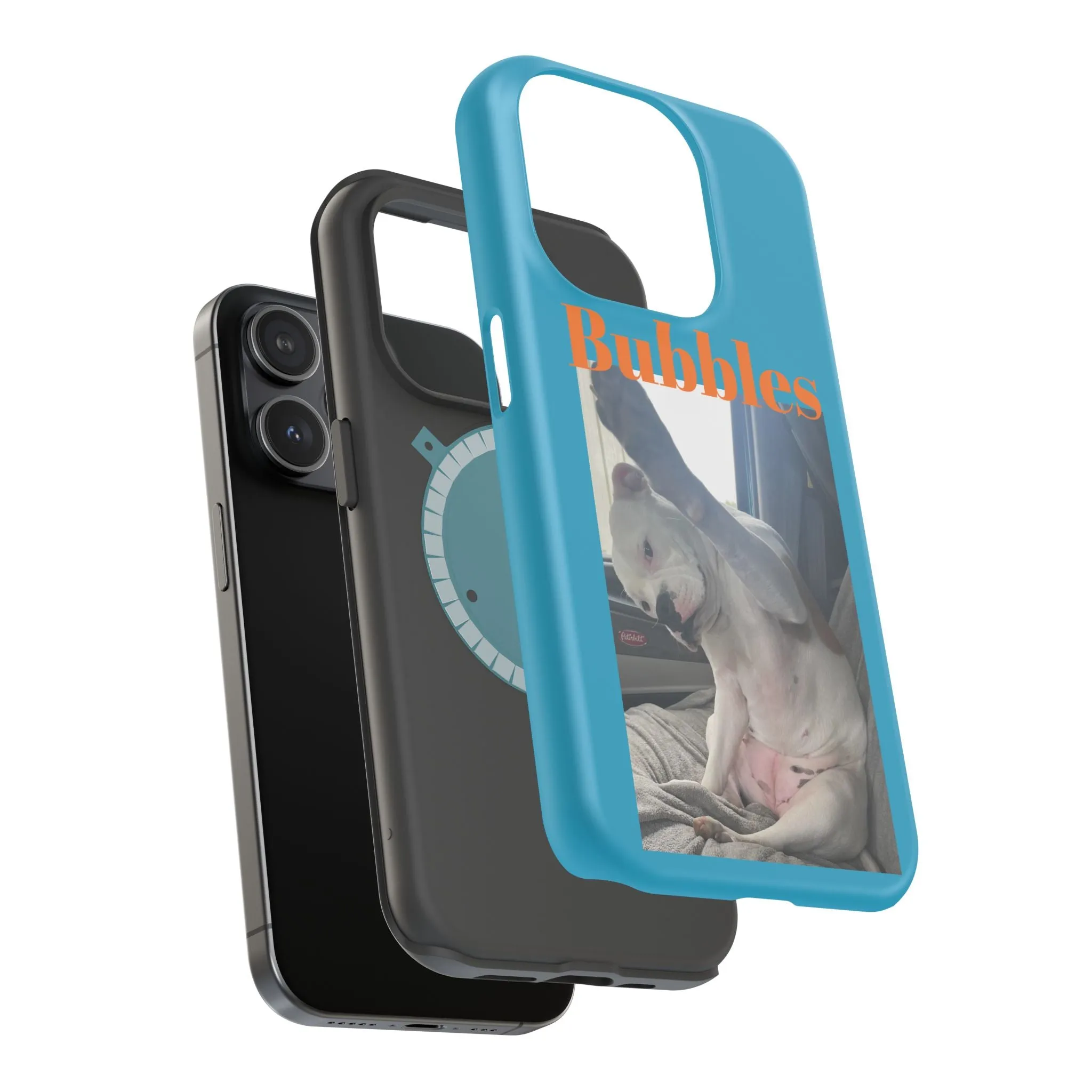 Magnetic Tough Cases Blue with Bubbles the Bulldog