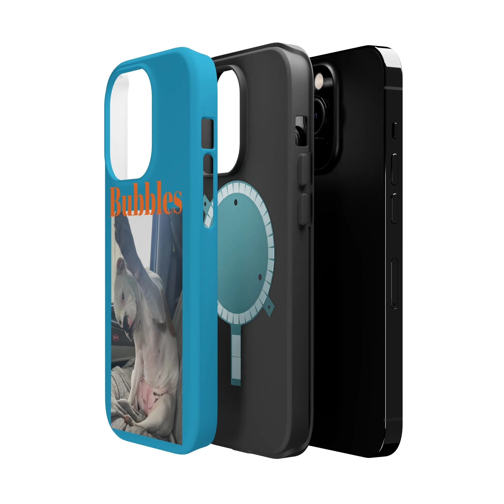 Magnetic Tough Cases Blue with Bubbles the Bulldog