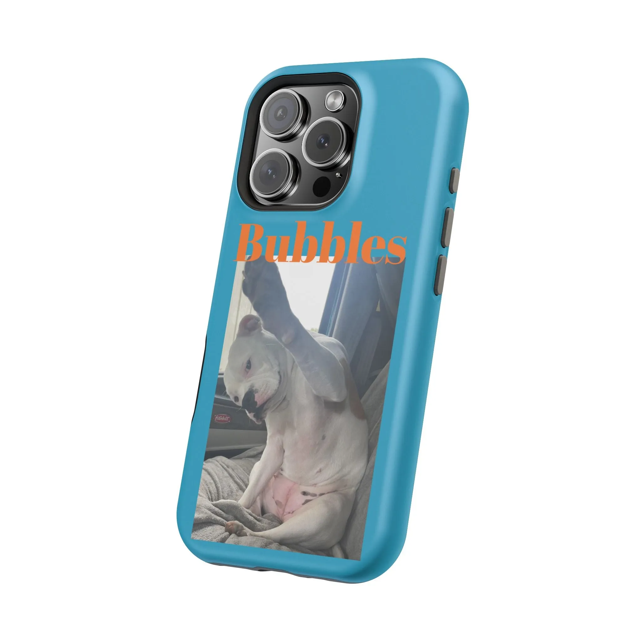 Magnetic Tough Cases Blue with Bubbles the Bulldog
