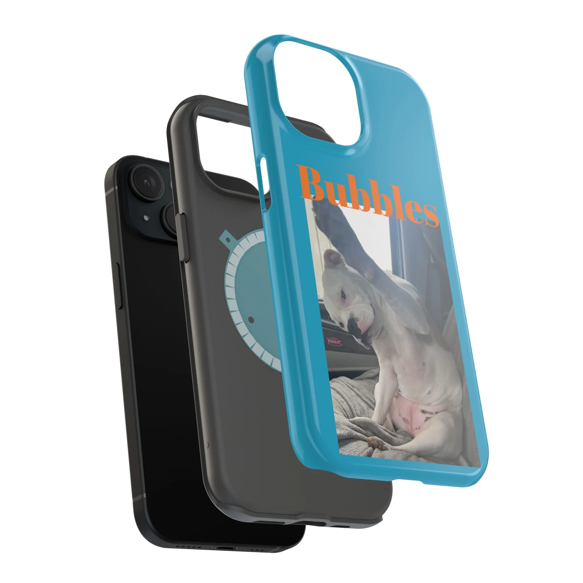 Magnetic Tough Cases Blue with Bubbles the Bulldog