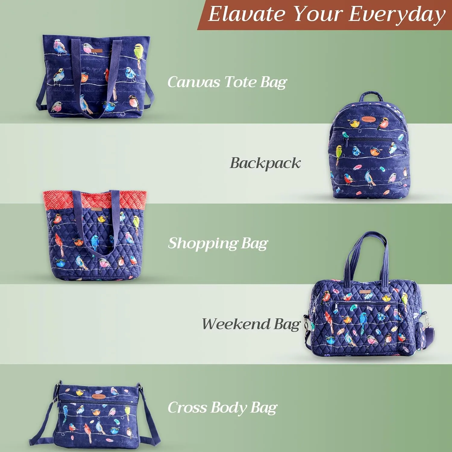 Maison d' Hermine Hand Bags for Women Cotton Shoulder Bag for Shopping Travel Everyday Use Cross Body Tote purse Sling Bag