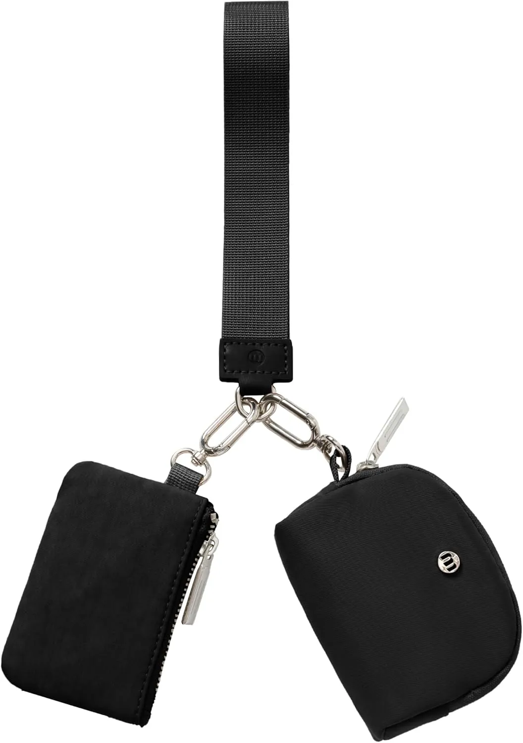 MAMONA Keychain Wallet - Mini Zip Around Wristlet Wallets with Detachable Dual Pouch - Ideal Portable Coin Purse for Women and Men