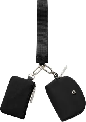 MAMONA Keychain Wallet - Mini Zip Around Wristlet Wallets with Detachable Dual Pouch - Ideal Portable Coin Purse for Women and Men