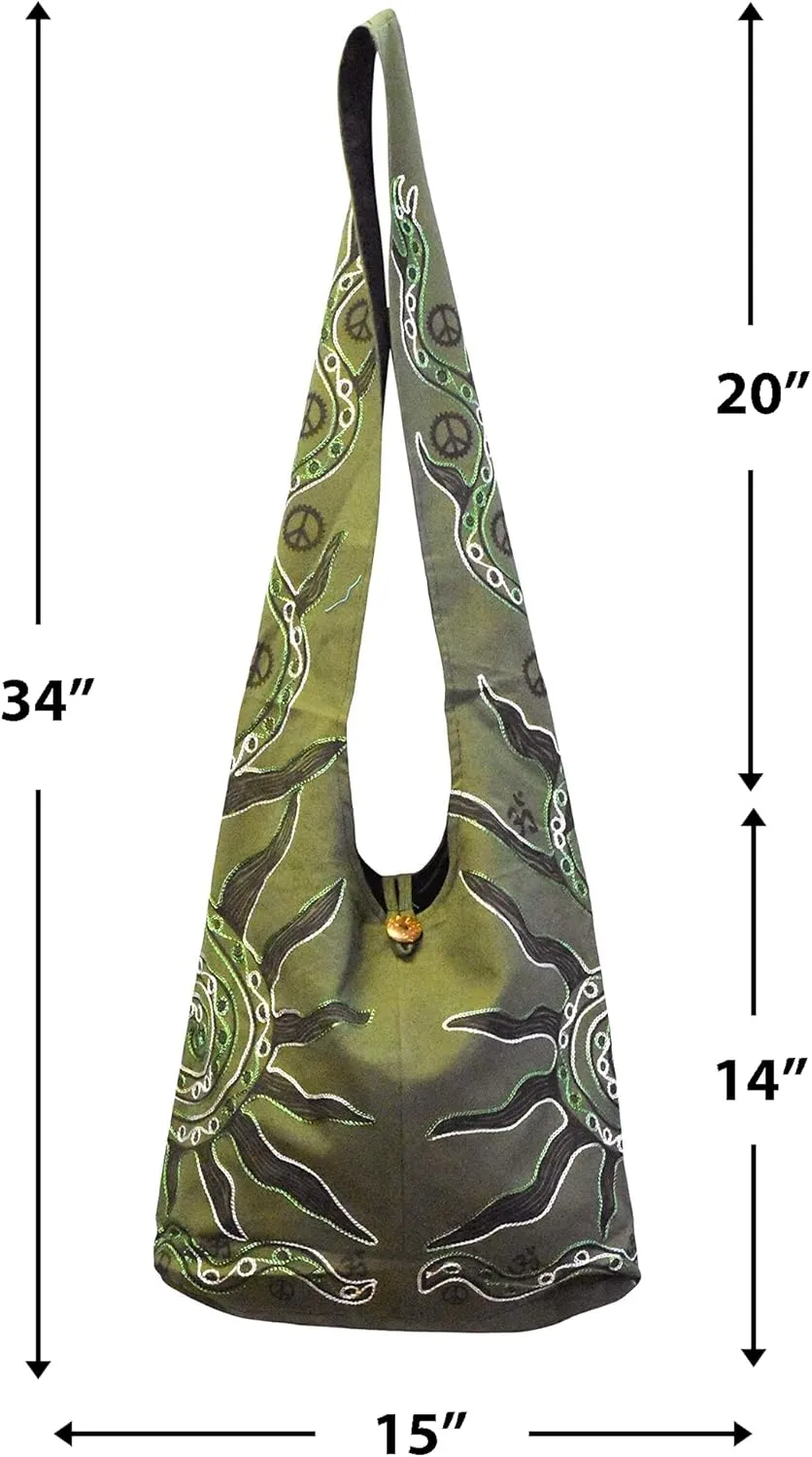 Mandala Crafts Hippie Bag for Women - Boho Purse Hobo Crossbody Bags for Women